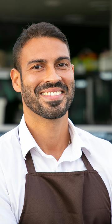 Smiling staff